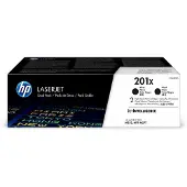 HP 201X Toner Noir Lot de 2 (Grande Capacité)