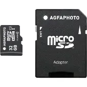 Agfa 32Go MicroSDHC Class 10, 32768 MB, Micro Secure Digital High-Capacity (MicroSDHC), 32 mm, 24 mm, 1 mm, Blase