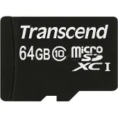 Transcend Premium - Carte mémoire flash (adaptateur microSDHC/SD intégré) - 64 Go - UHS Class 1 / Class10 - 300x - microSDXC UHS-I