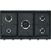 Smeg SRV896AOGH Table de cuisson à gaz encastrable, anthracite, 5 brûleurs