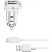 Cellularline Chargeur voiture USB + Câble microUSB Blanc