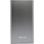 Muvit ultra dunne externe batterij + micro USB kabel, zilver