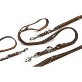 Brekz Laisse en cuir marron pour chien