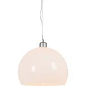 QAZQA Suspension ronde moderne opale blanche - Globe