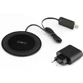 Caliber Chargeur sans fil Qi - avec adaptateur Noir (PSQ10C-B)