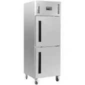 Polar Réfrigérateur Série G en acier inoxydable avec porte divisée 600 L