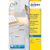Avery Clear Mini Label - Clair - 21.2 x 38.1 mm 1625 unités (25 feuille(s) x 65) étiquettes