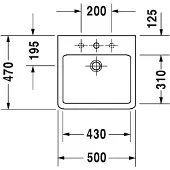 Duravit Meuble lavabo Vero 50 cm blanc 0454500000 (470 mm, 500 mm)