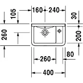 Duravit Starck 3 Lave-mains, 0751400000