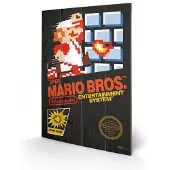 Pyramid NINTENDO - Impression sur Bois 40X59 - Super Mario Bros NES Cover