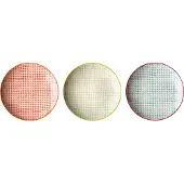 Bloomingville Carla, Assiettes, Bleu, Jaune, Vert, Rouge