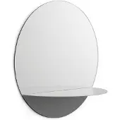 Normann Copenhagen Miroir Horizon avec étagère rond gris