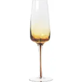 Broste Copenhagen Verres à champagne ambrés - lot de 12 pièces