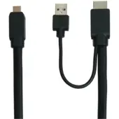 Gechic On-Lap 1305 - Câble HDMI - USB, HDMI mâle - 1,2 m (1.20 m), Câble vidéo, Noir