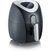 Severin 2430 Unique 3,2 L Autonome 1500 W Friteuse d’air chaud Noir, Acier inoxydable