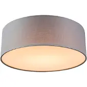 QAZQA Plafonnier gris 30 cm avec LED intégrée - Drum LED