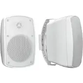 Omnitronic OD-5 set d'enceintes passives 2 voies pour l'extérieur, blanc