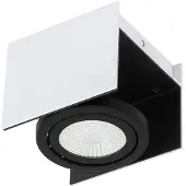 Eglo LED Deckenleuchte Strahler Vidago Weiß/Schwarz 5,4W 510lm warmweiß 3000K Dimmbar schwenkbar