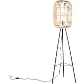 QAZQA Lampadaire rustique en rotin - Manille