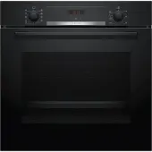 Bosch Serie 4 HBA534BB0 - Four - intégrable - niche - largeur : 56 cm - profondeur : 55 cm - hauteur : 58.5 cm - avec système auto-nettoyant - classe A - noir