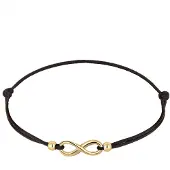 Elli Bracelet 'Infinity' or / noir