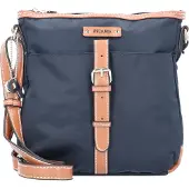 PICARD Sac à bandoulière bleu cobalt / marron / argent