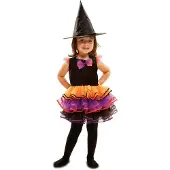MOM Fantasy Brujita Costume Orange 5-6 Years Enfants