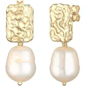 Elli PREMIUM Boucles d'oreilles or / blanc perle