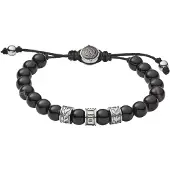 Diesel Bracelet gris argenté / noir