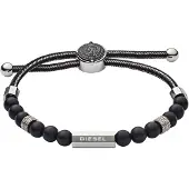 Diesel Bracelet noir / argent