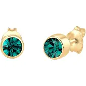 Elli Boucles d'oreilles or / émeraude