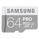 Samsung Carte Mémoire MicroSD Pro 64GB Class 10 - 90 MB/S + Adaptateur SD