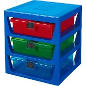LEGO Système de rangement bleu transparent
