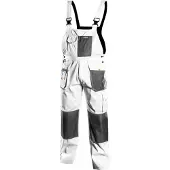 GRUPA TOPEX Pantalon de travail à bavette, blanc, HD, taille XXL/58