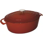 Vogue Plat à rôtir ovale rouge | 6 litres