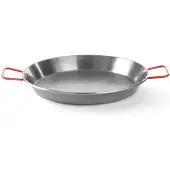 Hendi Poêle à paella acier plat, Poêle + casserole, Argent
