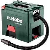 Metabo AS 18 L PC Kit Aspirateur Universel / De Chantier À Batterie Li-Ion (2 Batteries Li-Power De 5,2 Ah) - Classe L - 7,5 L