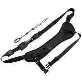 JJC NS PRO1M Quick Release Sling Strap (Ceinture ventrale), Sangle pour appareil photo, Noir