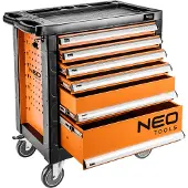 Neo Tools Chariot à outils Neo 6 tiroirs, serrure centrale de luxe