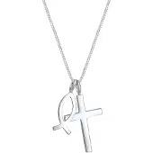 Elli Chaîne 'Fisch und Kreuz' argent
