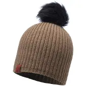 Buff Knitted Beanie Marron