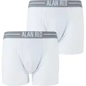 Alan red Boxers blanc
