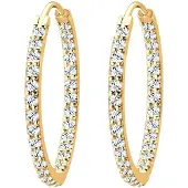 Elli Boucles d'oreilles or / transparent