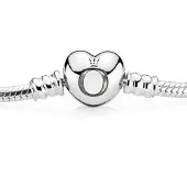 Pandora Bracelet Chaîne Serpentine avec Fermoir en Cœur Pandora pour Femmes