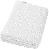 Matex Couverture en coton TULLY, blanc (75x100cm)