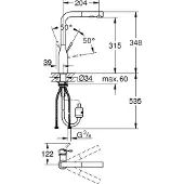 GROHE Mitigeur d'évier avec douche Essence New warm sunset 30270DL0