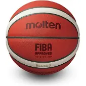 Molten Ballon de basket-ball BG5000 Premium Leather - Ballon de match officiel FIBA - Taille 7