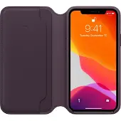 Apple iPhone 11 Pro Folio Cuir Aubergine