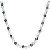 Valero Pearls Chaîne bleu / bleu clair / argent / blanc perle