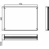 Emco prestige cadre d'encastrement, 810mm, 989700008